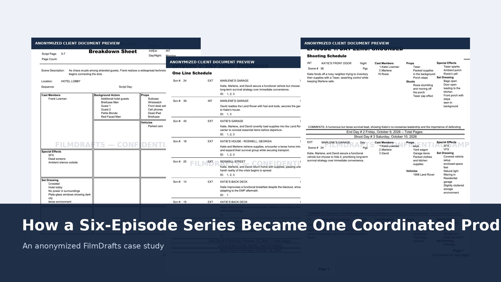 How a Six-Episode Series Became One Coordinated Production Plan case study cover