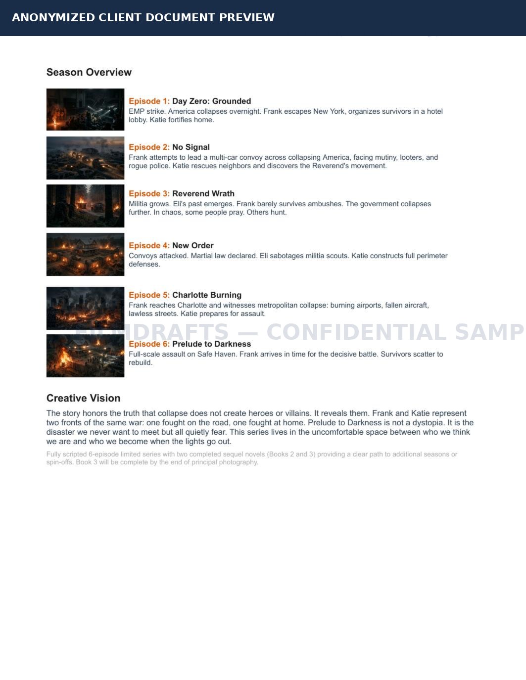 Anonymized project document page 5
