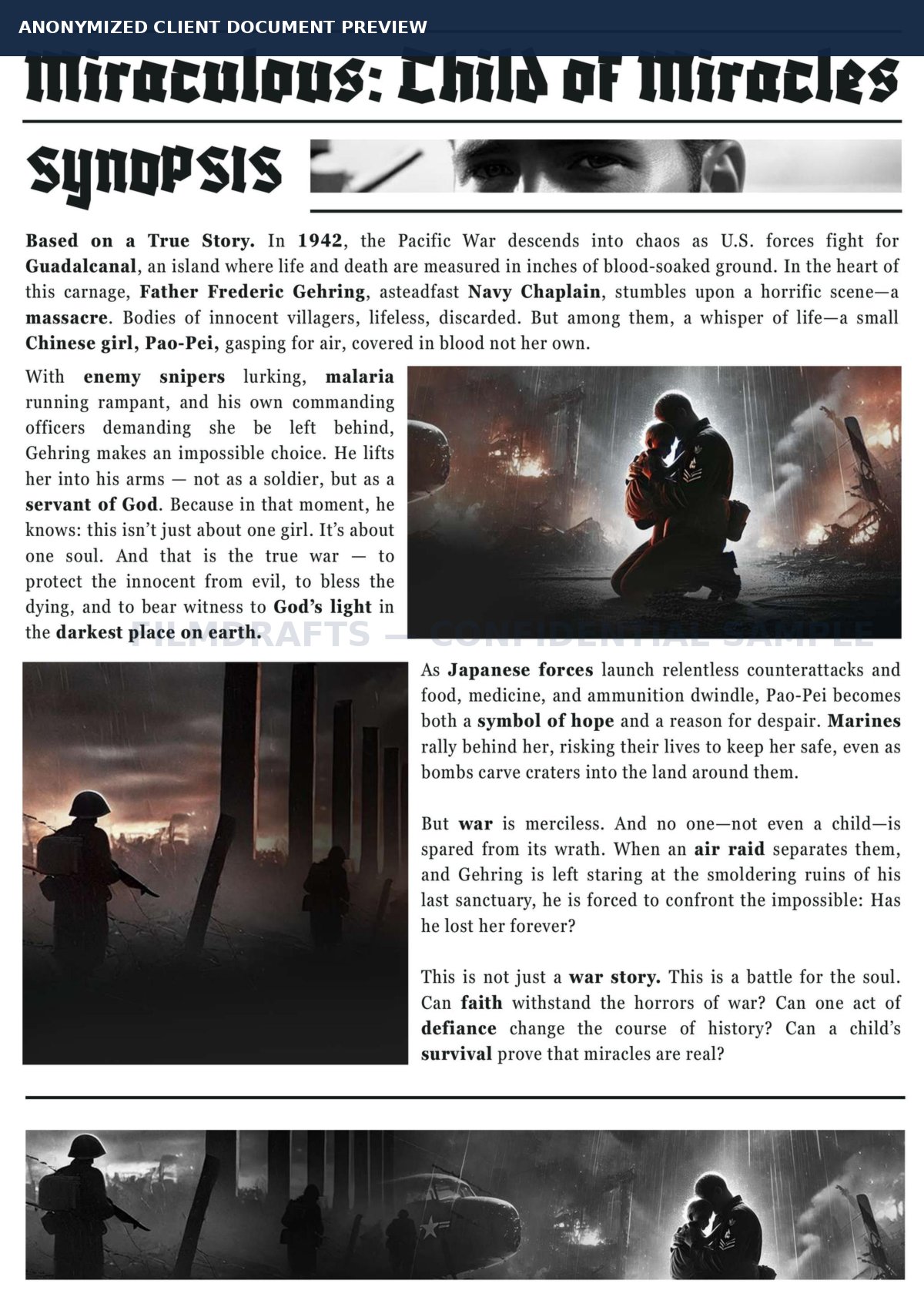 Anonymized project document page 5